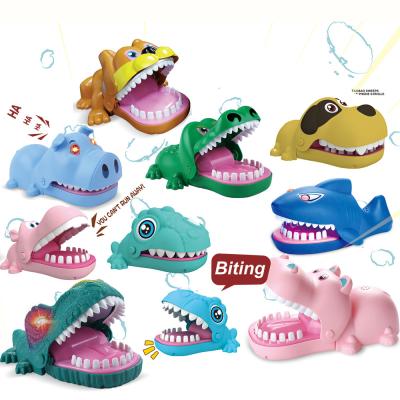 China Promotional Crocodile Bite Hand Game Gift Bite Finger Toys Crocodile Mouth Dentist Bite Small Finger Board Game for sale