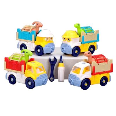 China New Arrival DIY Assembly Construction Truck Toys Set Engineering Car With Dinosaur & *& *& cm for sale