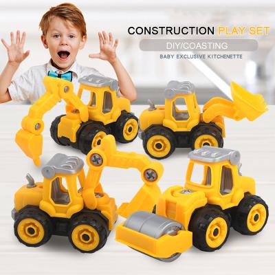 China Manual Assembly Construction Truck DIY Take Apart Car Toys Manual Assembly Construction Engineering Truck for sale