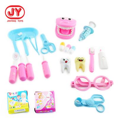 China Amazon Plastic Educational Toys Pretend Dentist Medical Kit Toys Tooth Brush Set Doctor Medical Kit Toy For Kids for sale