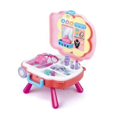 China 3 in 1 suitcase beauty make up kids play dressing table with light and music JY850889 for sale