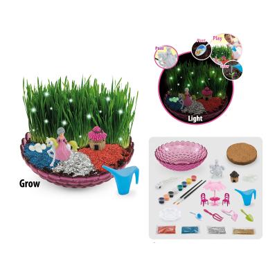 China DIY garden planting toys small cultivators fairy garden craft kit with horse for painting plant and raising your very own fairy garden for sale