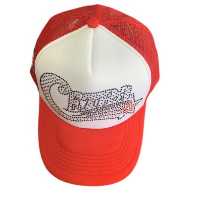 China Best quality JOINT with factory price custom rhinestone trucker hat, rucker hats custom printing for sale