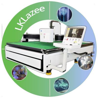 China Grande tamanho de vidro Lklazee 2513 Bloco de vidro máquina de gravação a laser verde interior com 2 à venda