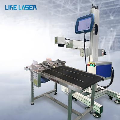 China CE Certified High Speed CO2 Laser 30W Flying Laser Marking Machine for Food Packaging for sale