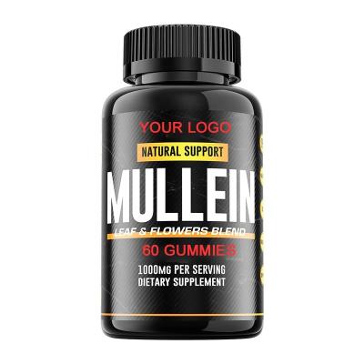 China Private Label Sugar Free Supplements Mullein Leaf Capsules / Gummy Aid To Boost Respiratory Health for sale