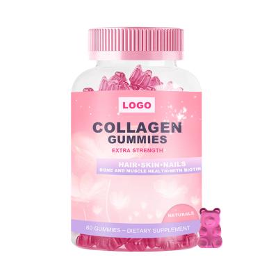 China Private Label Vegan Low Sugar Collagen Supplements Vitamins Collagen Gummies Candy Health Care GMP Heart Shape Gummy Collagen for sale