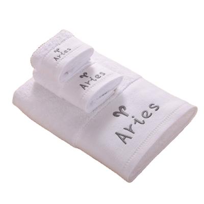 China Child Safe Pure Cotton Towel Hotel Hotel Towel White Bath Towel for sale