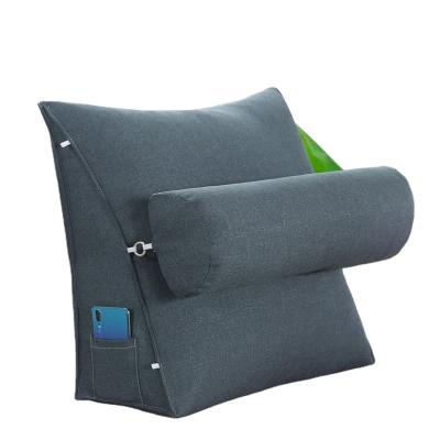 China Large Inflatable Sofa Office Chair Cushion Backrest Head Pillow Triangle Pillow Backrest For Waist And Neck Bed Cushion for sale