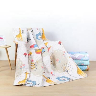 China Washable 100% Cotton Baby Blanket Bedspread Set Quilted Kantha Patchwork Handmade Blanket Made in China Summer Kids Quilting for sale