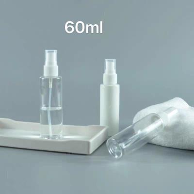 China Hot Sale 50ML 60ML 100ML Spray Bottle Factory Plastic Transparent Spray PET Bottle for sale