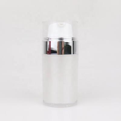 China Durable Empty Recyclable Aluminum Acrylic Airless Pump 50ml Spray Cream Bottle for sale