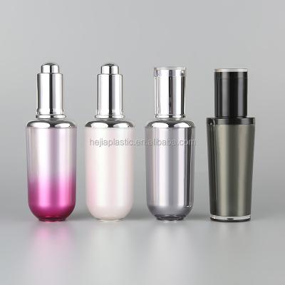 China Factory hot sales airless beautiful luxury color lotion acrylic bottle and dropper bottle for sale