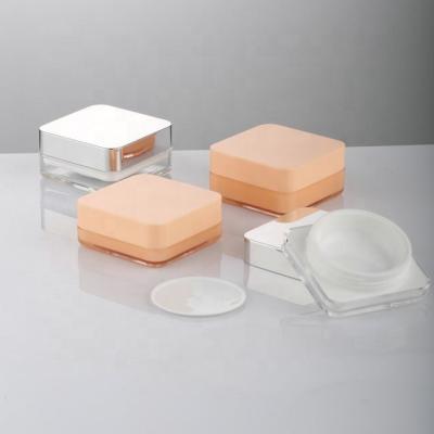 China Wholesale Cosmetic Spray Packaging Square UV Coating Matte UV Acrylic Cream Jar for sale