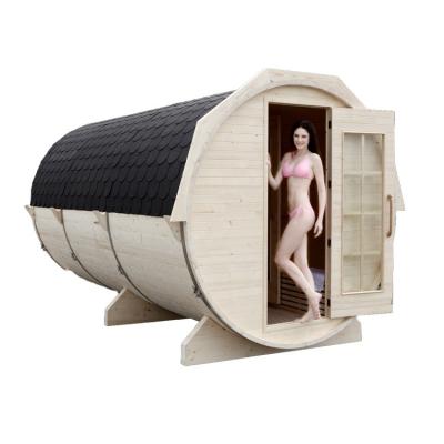 China Computer Control Panel Black Friday Hot Sale In Europe Barrel Steam Sauna Room For 6 Person Sauna for sale