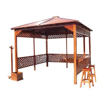 China 330x330x300cm Hot Selling Hot Tub Outdoor Wooden Gazebo Hot Tub Small Size Gazebo for sale