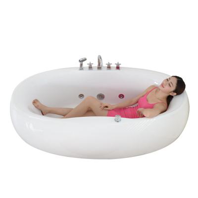 China Hot Selling Freestanding Massage Spa Oval Bathtub For 1 Person for sale