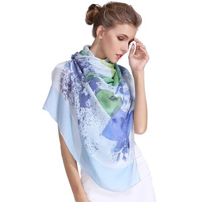 China Wholesale Modal Silk Long Scarf Custom Printing Scarves for sale