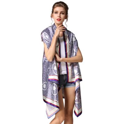 China custom Anti-wrinkle satin chiffon beach cardigan design kimono cover printing for sale