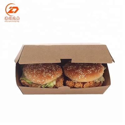 China Handmade Corrugated Paper Folding Box Burger Packaging for sale