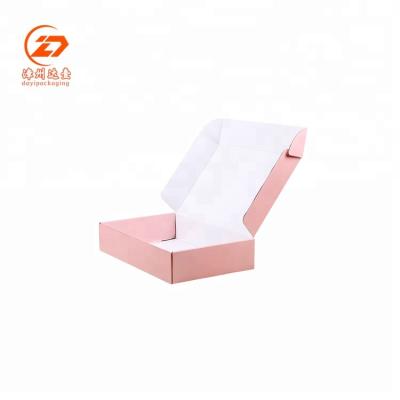 China Handmade Luxury Corrugated Shipping Cardboard The Simple Apparel Packaging Shirt Box With Logo Printing for sale