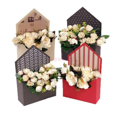 China Recycled Materials Gift Envelope Packaging Flower Custom Mailing Paper Box With Colorful Printing for sale