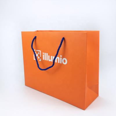 China Recyclable Custom Logo Full Color Paper Merchandise Bag With Print for sale