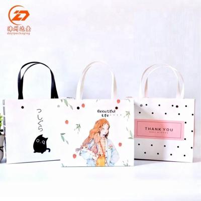 China Recyclable Wholesale High Quality Commercial Paper Bags Full Color And Custom Size Printing for sale