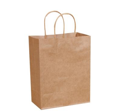 China Brown Recyclable Custom Paper Lunch Bag With Your Own Logo Print for sale