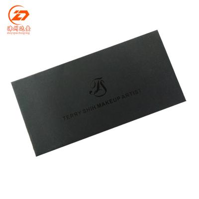 China Custom Black Gift Envelope China Factory Kraft Paper Envelopes, Logo Emboss Paper Envelope Packaging for sale