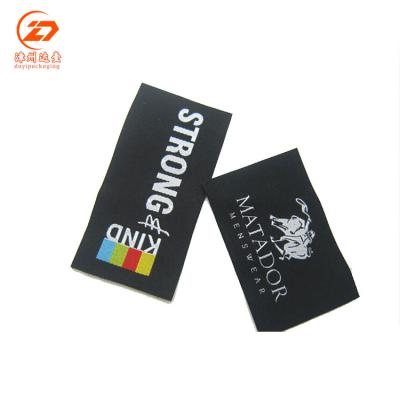 China Sustainable Custom Care Woven 100% Polyester Satin Fabric Label For Kid Clothes for sale