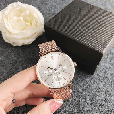 China High Quality Non-Specific Mesh Strap Watch Couples Quartz Watch With Box Free Shipping for sale