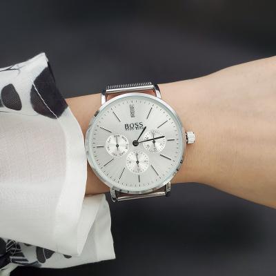 China Non-specific Hot Selling Quartz Watches High Quality Mesh Strap Watch Couples Quartz Watch With Box Free Shipping for sale