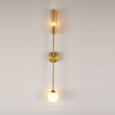 China 2021 new post modern hotel design gold metal decoration led wall mount light for sale