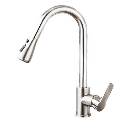 China Other Hot Sale High Quality Cold Pull Style 304 Stainless Steel Household Faucet Kitchen Basin Faucet Wholesales for sale