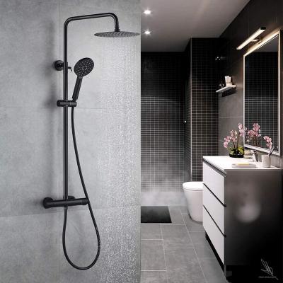 China New Design Bathroom Sliding Bar Aluminum Bath Faucet Shower Sets With Full Body Wall Mounted Space for sale