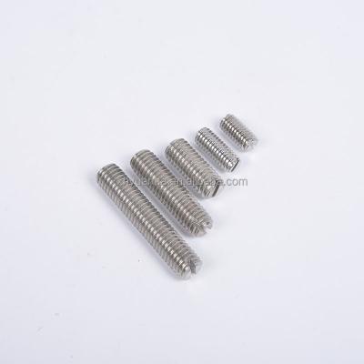 China Self-drilling dovetail yard M3M4M5M6M8M10 304 stainless steel slotted flat set screws slotted grub screws machine rice screws for sale