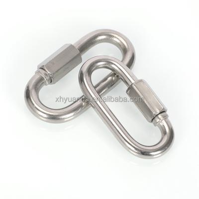 China Heavy industry yard 304 stainless steel ring buckle M3.5-M6 quick connecting trail buckle mountaineering insurance chain buckle for sale