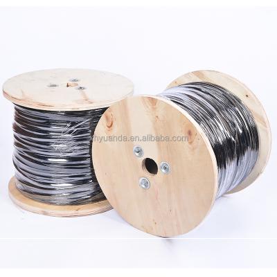 China Construction Yard High Tensile Black Plastic Coated PU Steel Wire Rope for sale