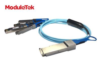 China 40G QSFP+ a la fan del paralelo de 4x10G SFP+ - cable óptico hacia fuera activo el 100m en venta