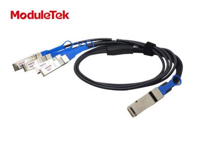 China 100GBASE - CR4 los 5m 100G dirigen el cable QSFP28 de la fijación a 4x25G SFP28 en venta