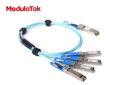 China Quadwire Qsfp Active Optical Cable 40G QSFP To 4 X 10G SFP+ Parallel Fan-Out for sale