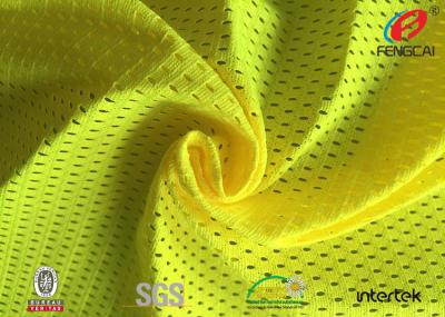 Chine Aperçu gratuit fluorescent de tissu de tissu de jaune de sécurité tricoté par tricot respirable à vendre