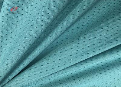 China Grean Colour Sports Mesh Fabric , Polyester Spandex Blend Fabric For Garment Sports for sale