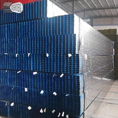 China Blue Structure Pipe End GI Pipe Bright Outdoor 30x30x0.8mm for sale