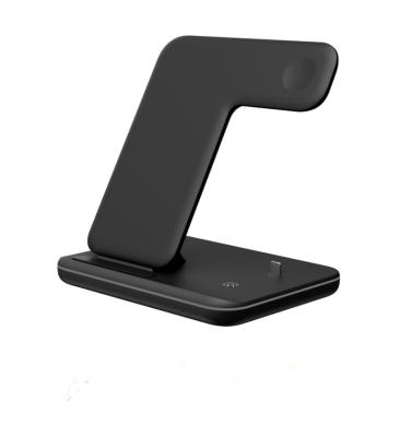 China 15W Mobile Phone Fast Wireless Charger Pad 3 in 1 Fast Wireless Charger Stand Holder Mobile Phone Charging Station Wireless Charger for sale