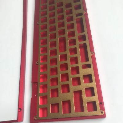 China Aluminum 6063 Custom Anodized Color 6061 Prototyping Aluminum CNC Machined Mechanical Keyboard Case for sale