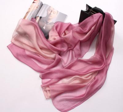 China New Silkworm Gradient Silk Cotton Scarf Contact Spring Autumn Female Scarf Long Silky Silk Scarf Shawl for sale