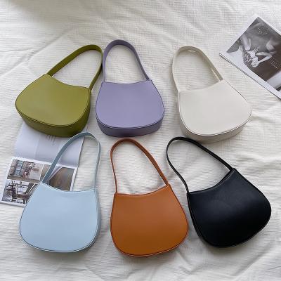 China Fashion Version New Fashion Version PU Armpit Bag Shoulder Handbag Women Girl Korean Casual Bag Candy Color for sale