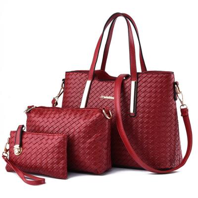 China Other Wholesale High End Designer Fancy Ladies Leather Handbag Sets for sale